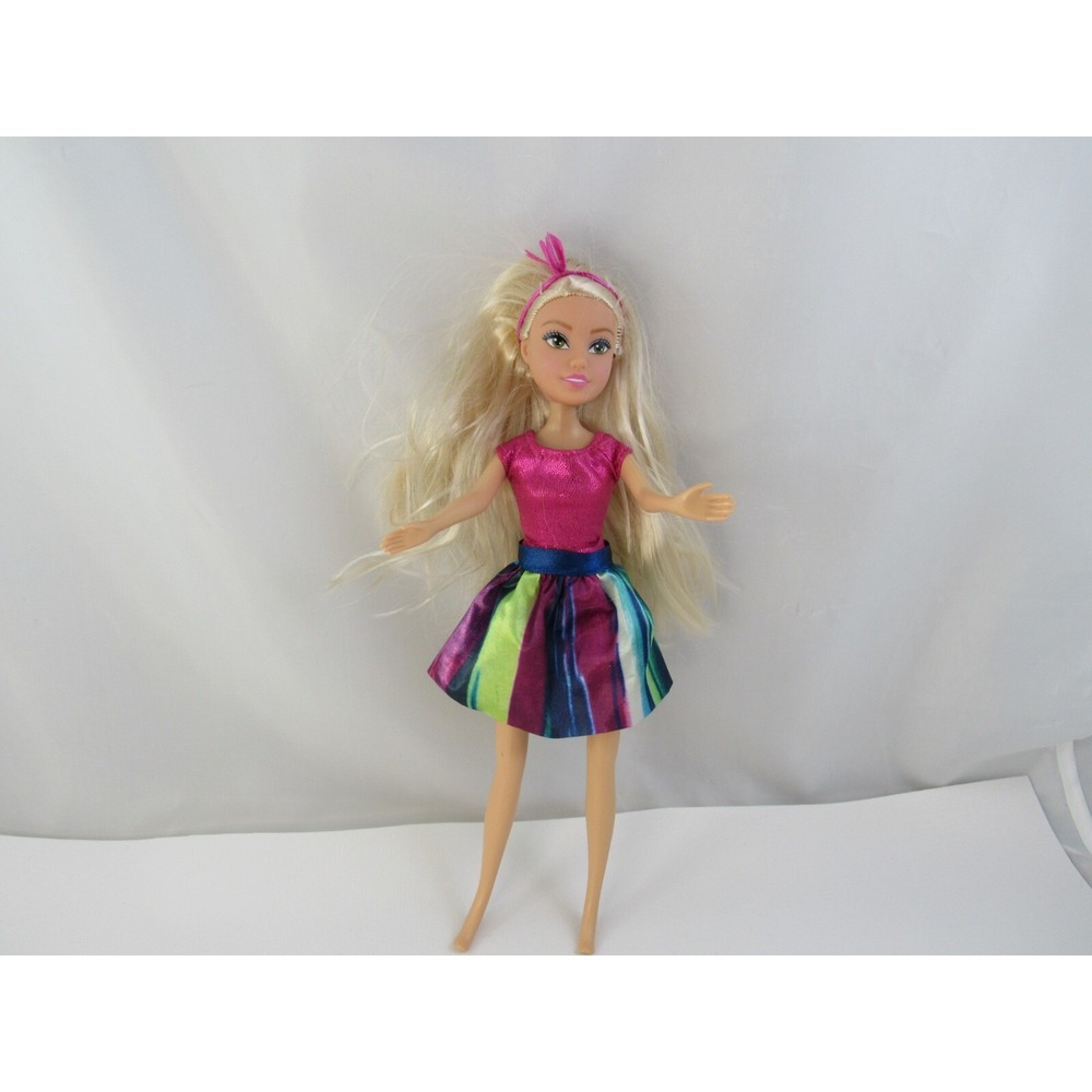 Barbie Dreamtopia Rainbow Magic Doll Brown Hair Pink Top Colorful Skirt 2017